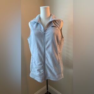 Columbia Castle Dale Light Blue Full-Zip Fleece Vest  Outdoor Hiking LARGE